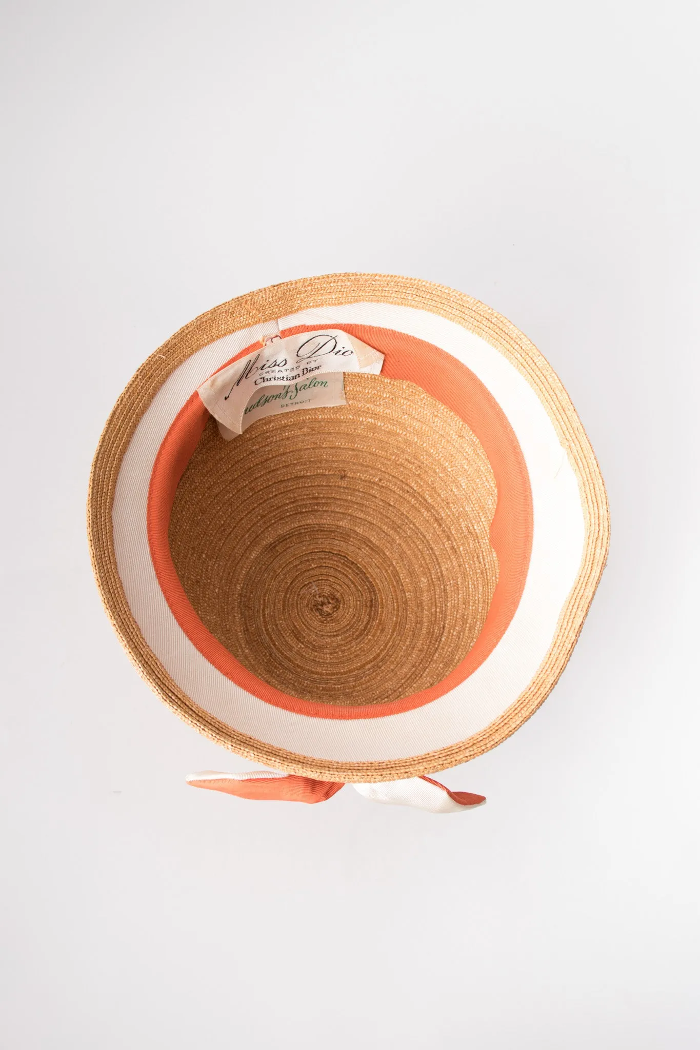 Miss Dior Straw Peach Basket Hat