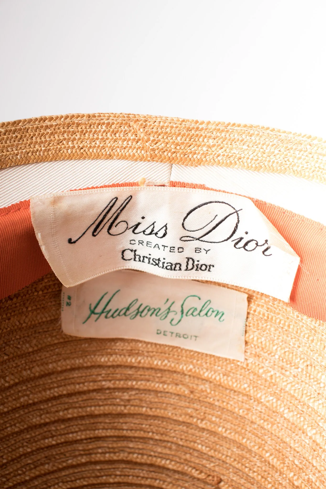 Miss Dior Straw Peach Basket Hat