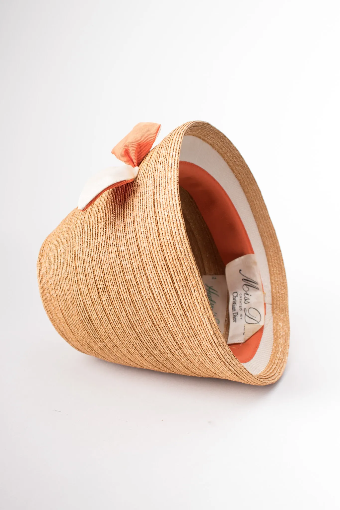 Miss Dior Straw Peach Basket Hat