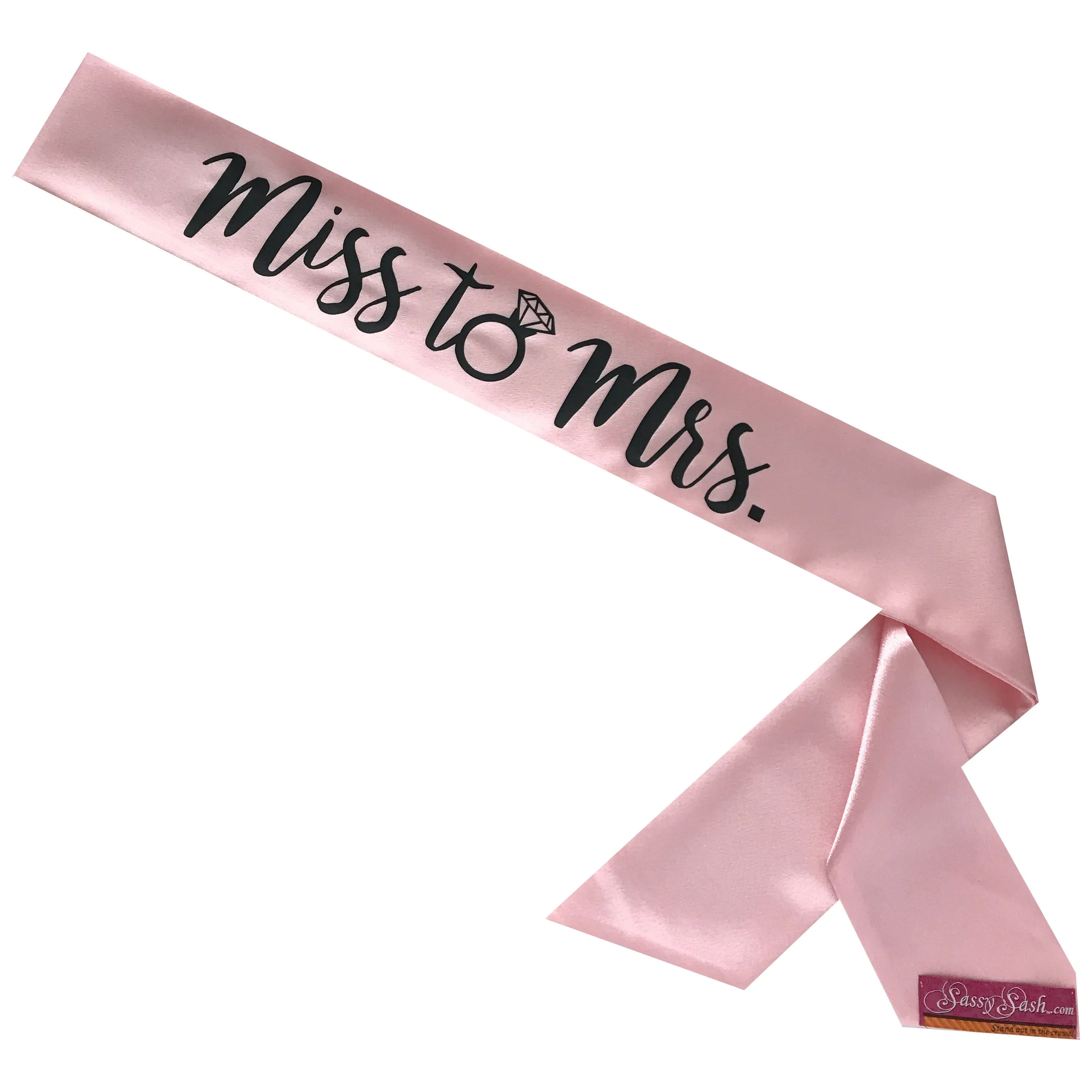 Miss to Mrs. Light Pink Sassy Sash