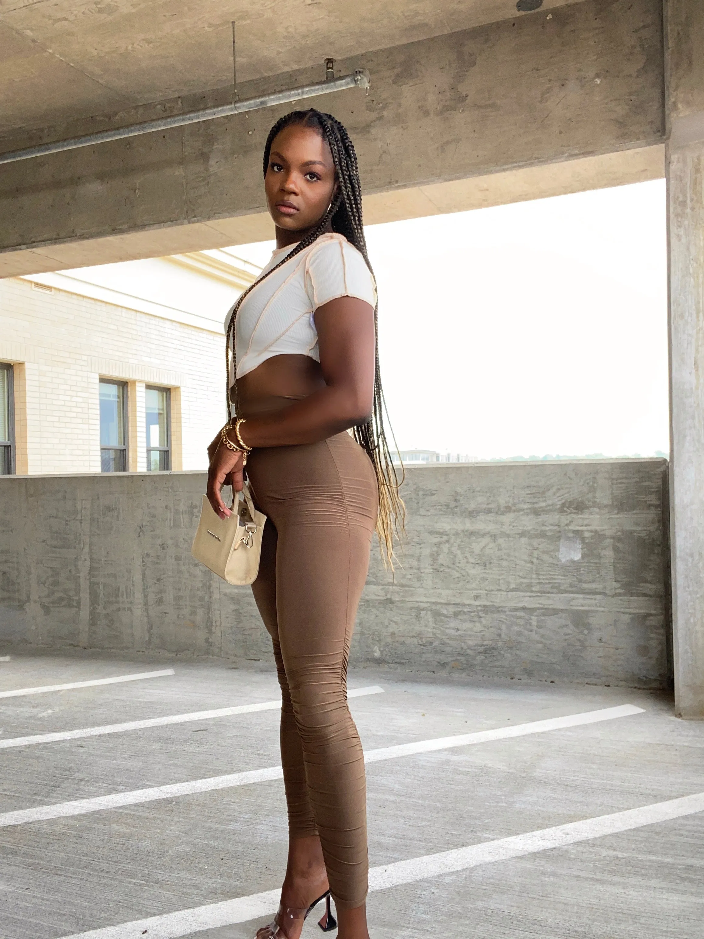 Mocha Ruched Leggings