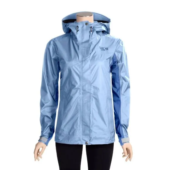 Mountain Hardwear | Blue Two Tone Gore-Tex Typhoon Paclite Rain Jacket - Size XS