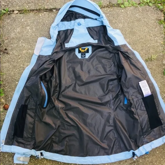Mountain Hardwear | Blue Two Tone Gore-Tex Typhoon Paclite Rain Jacket - Size XS
