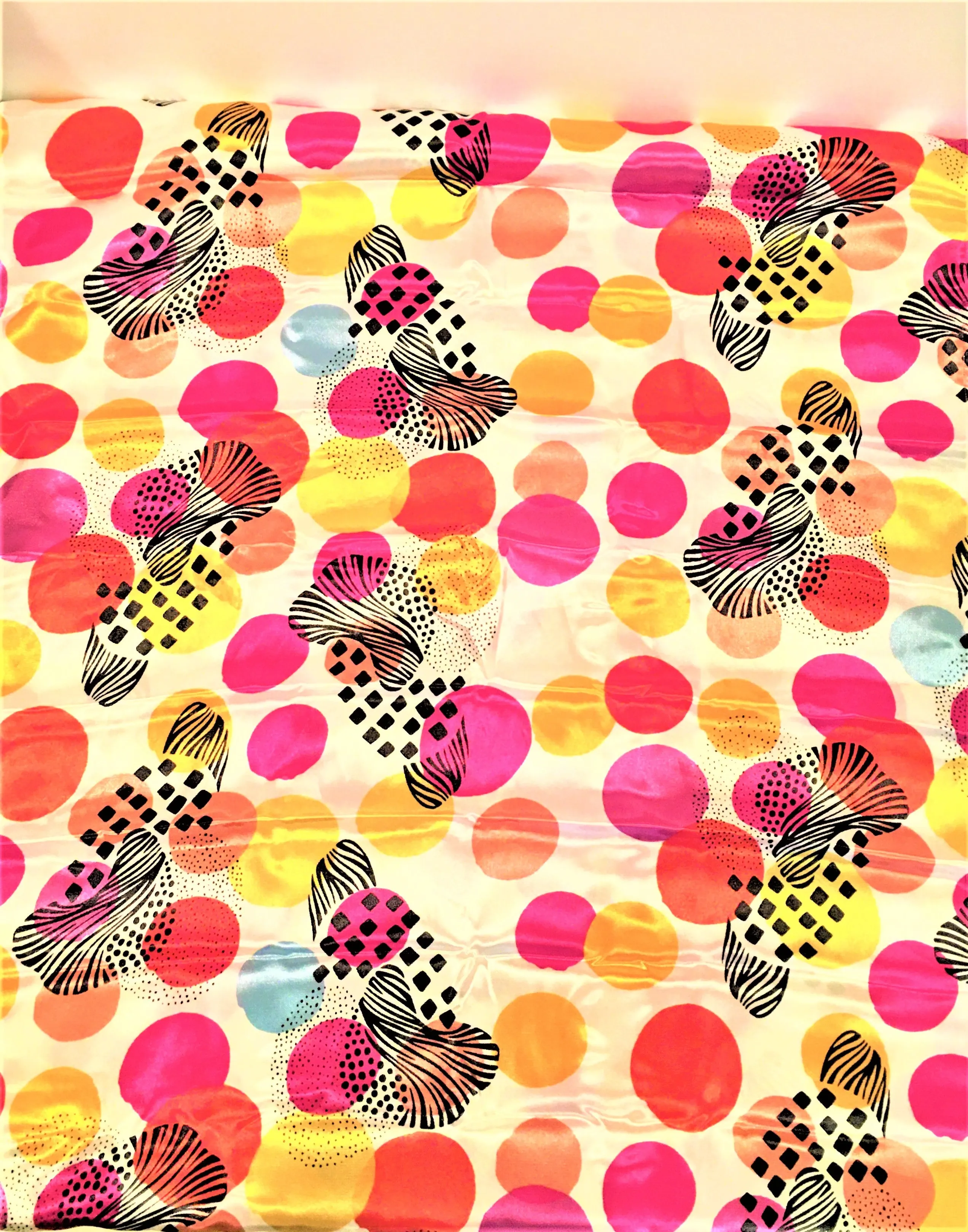 Multi Color Dots Silk Scarf, 56" L x 20 " W