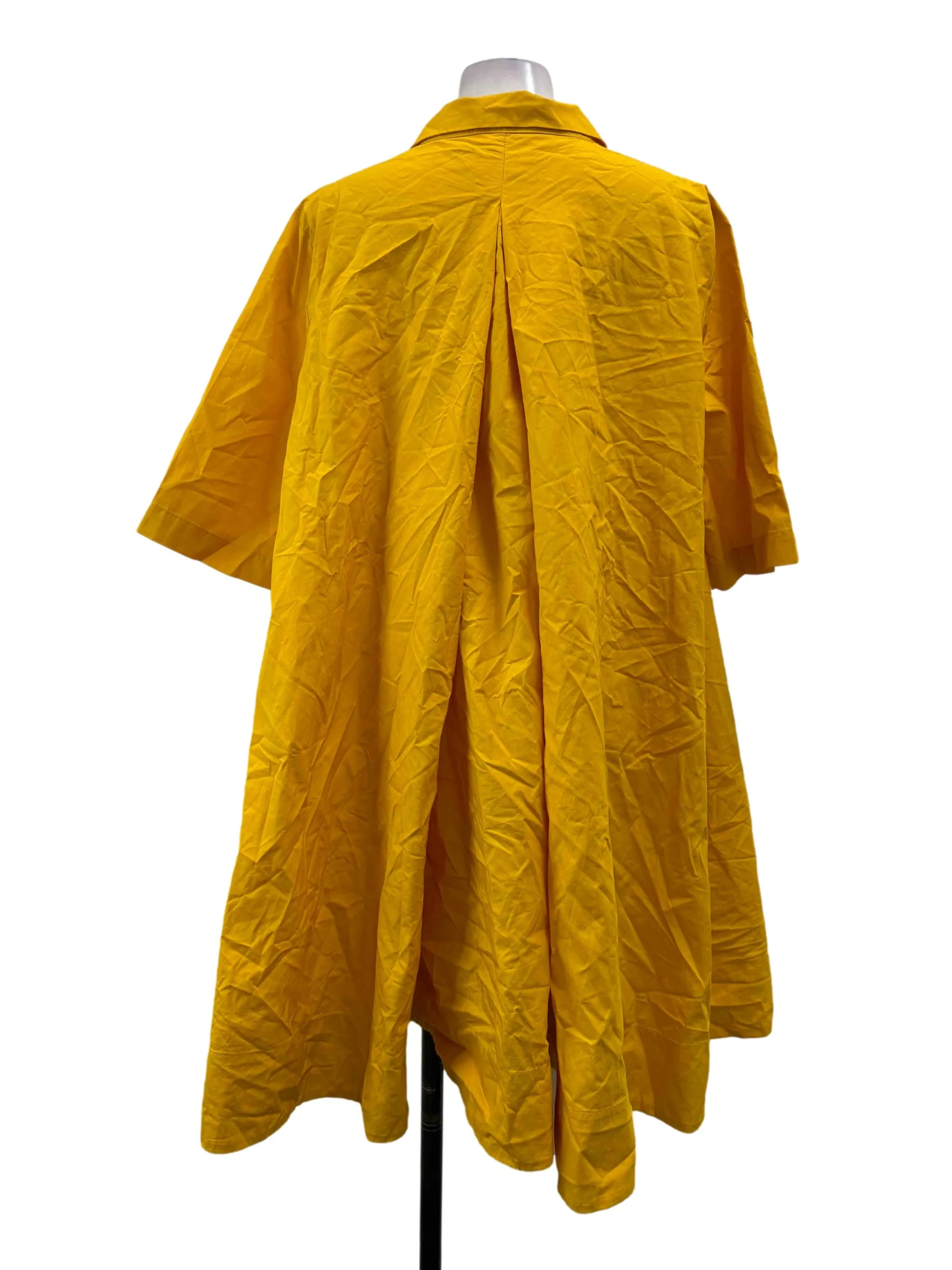 Mustard Collared Flare Dress