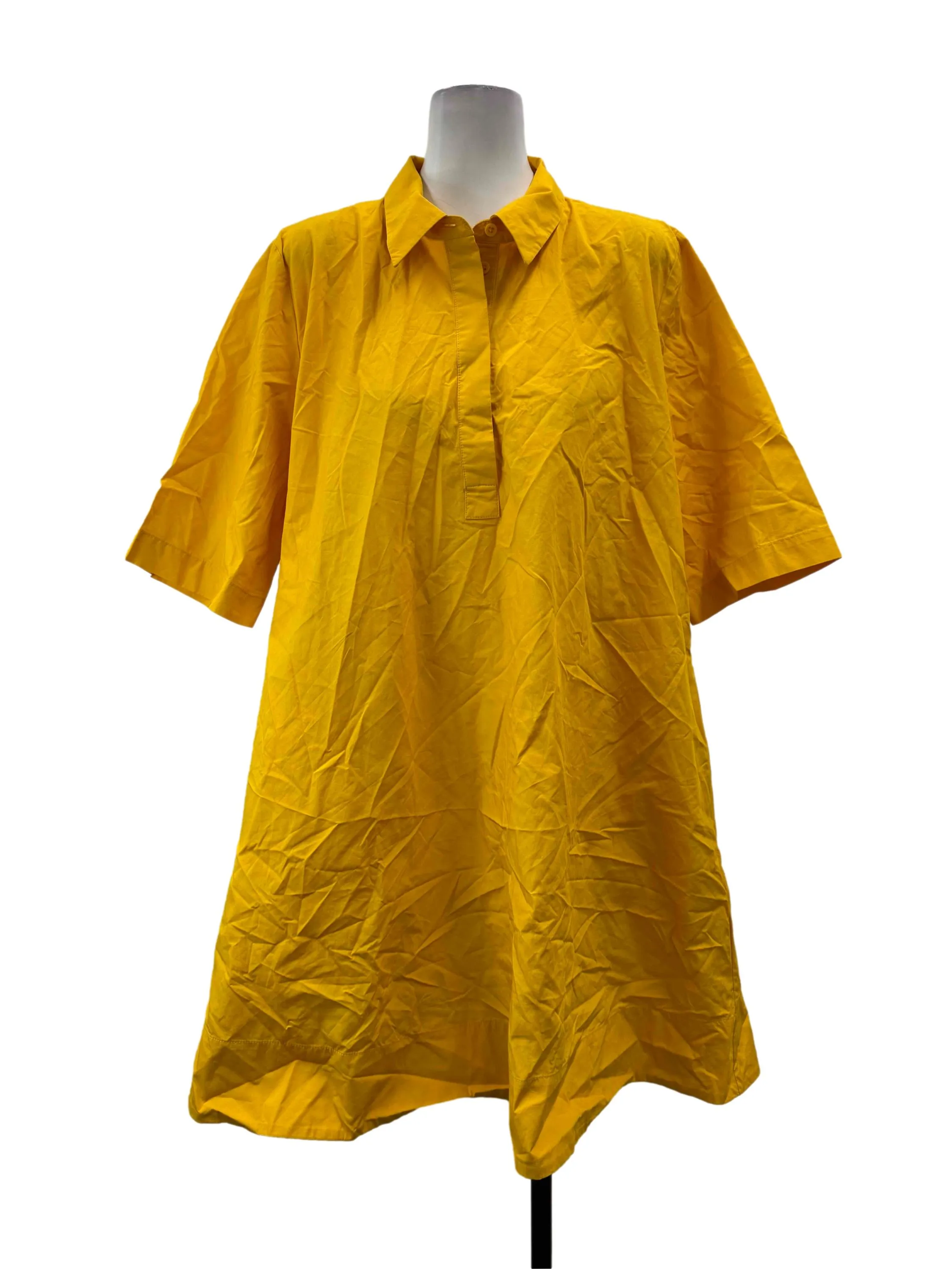 Mustard Collared Flare Dress