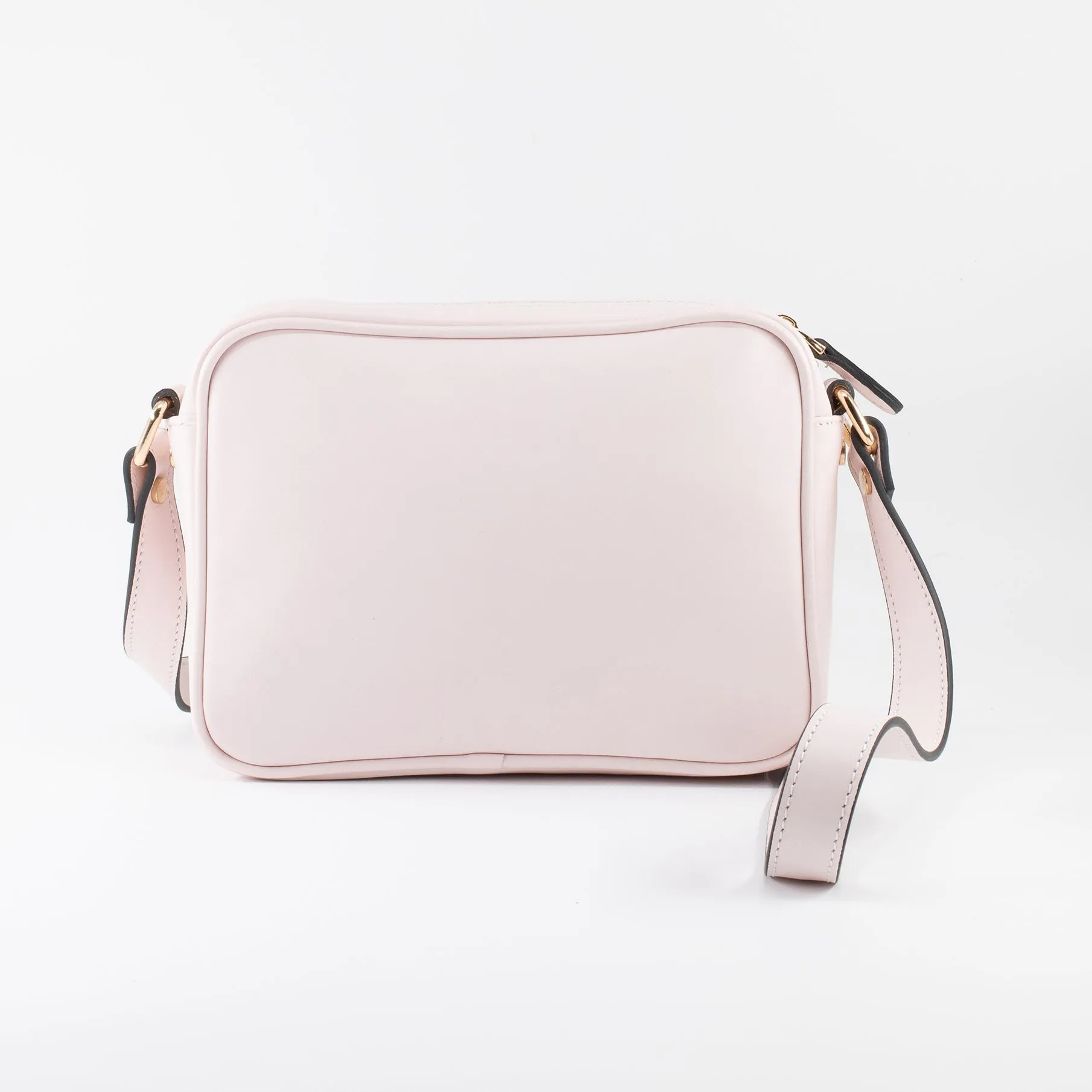 Napa Leather Satchel Crossbody Bag - Powder Pink