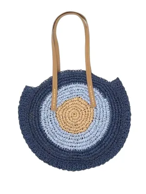 Navy Blue Circular Beach Bag