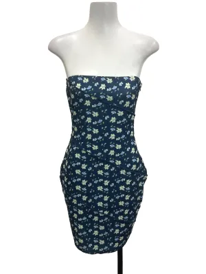 Navy Floral Tube Dress