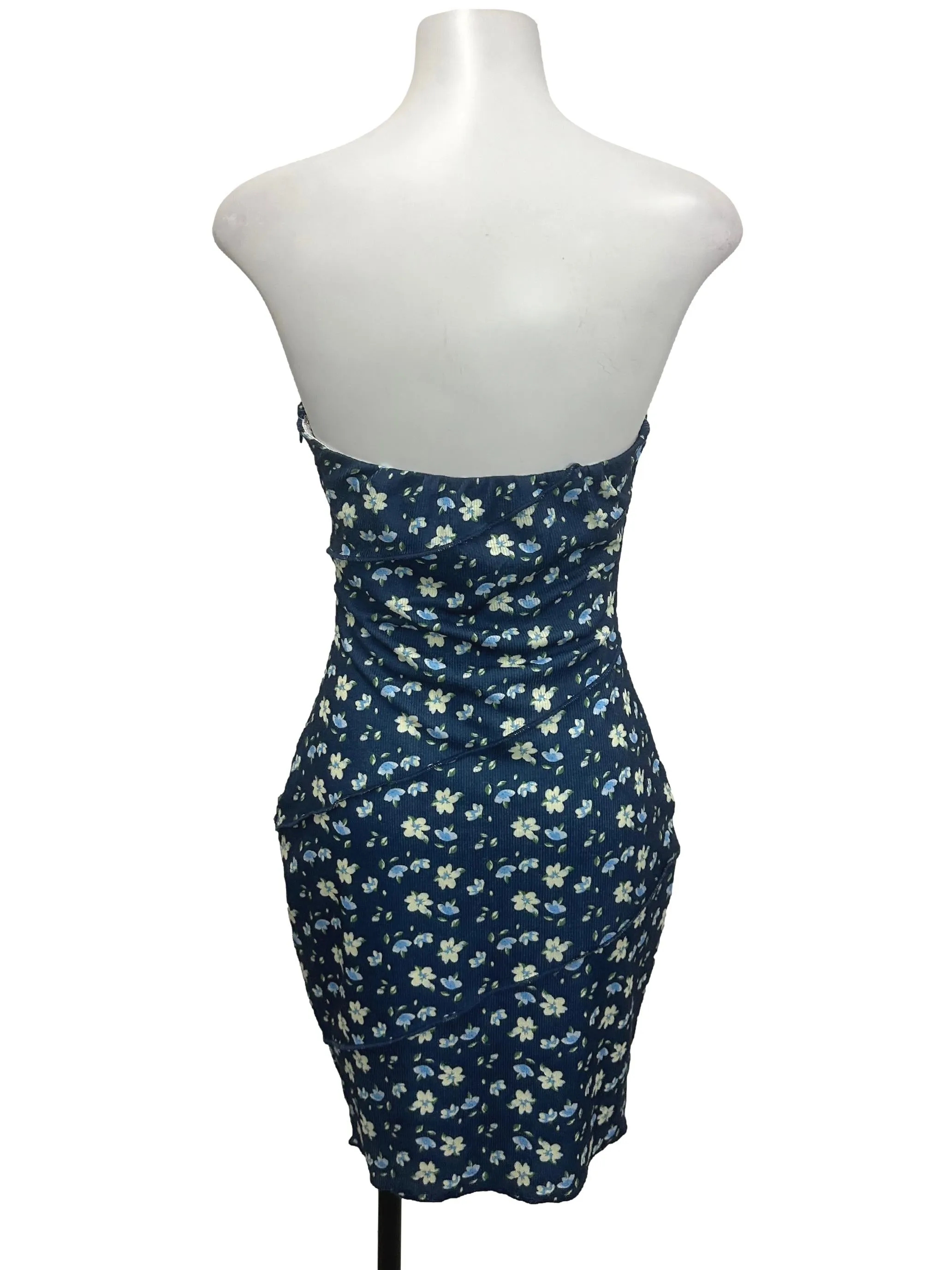 Navy Floral Tube Dress
