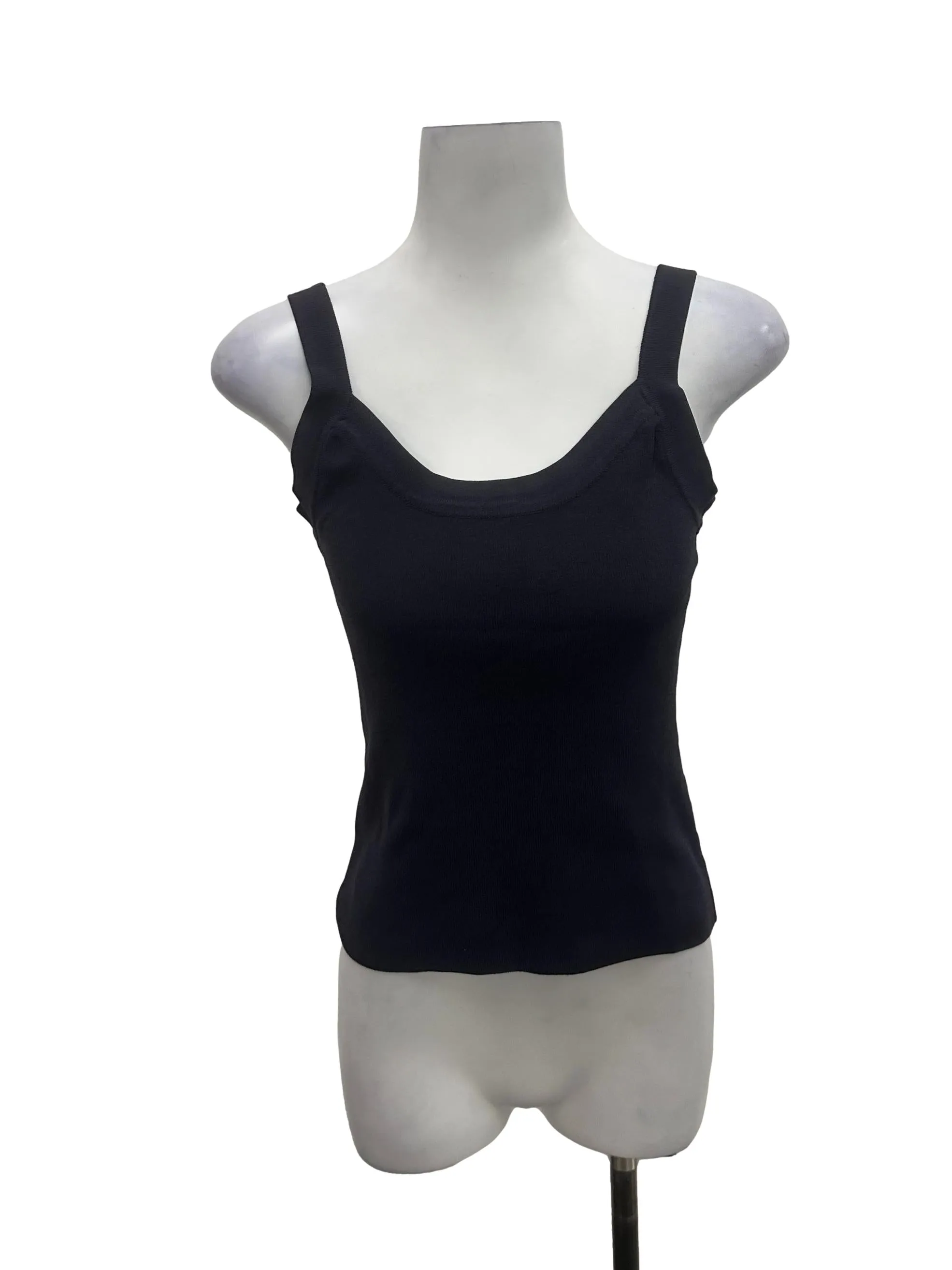 Navy Ribbed Tank Top OSN