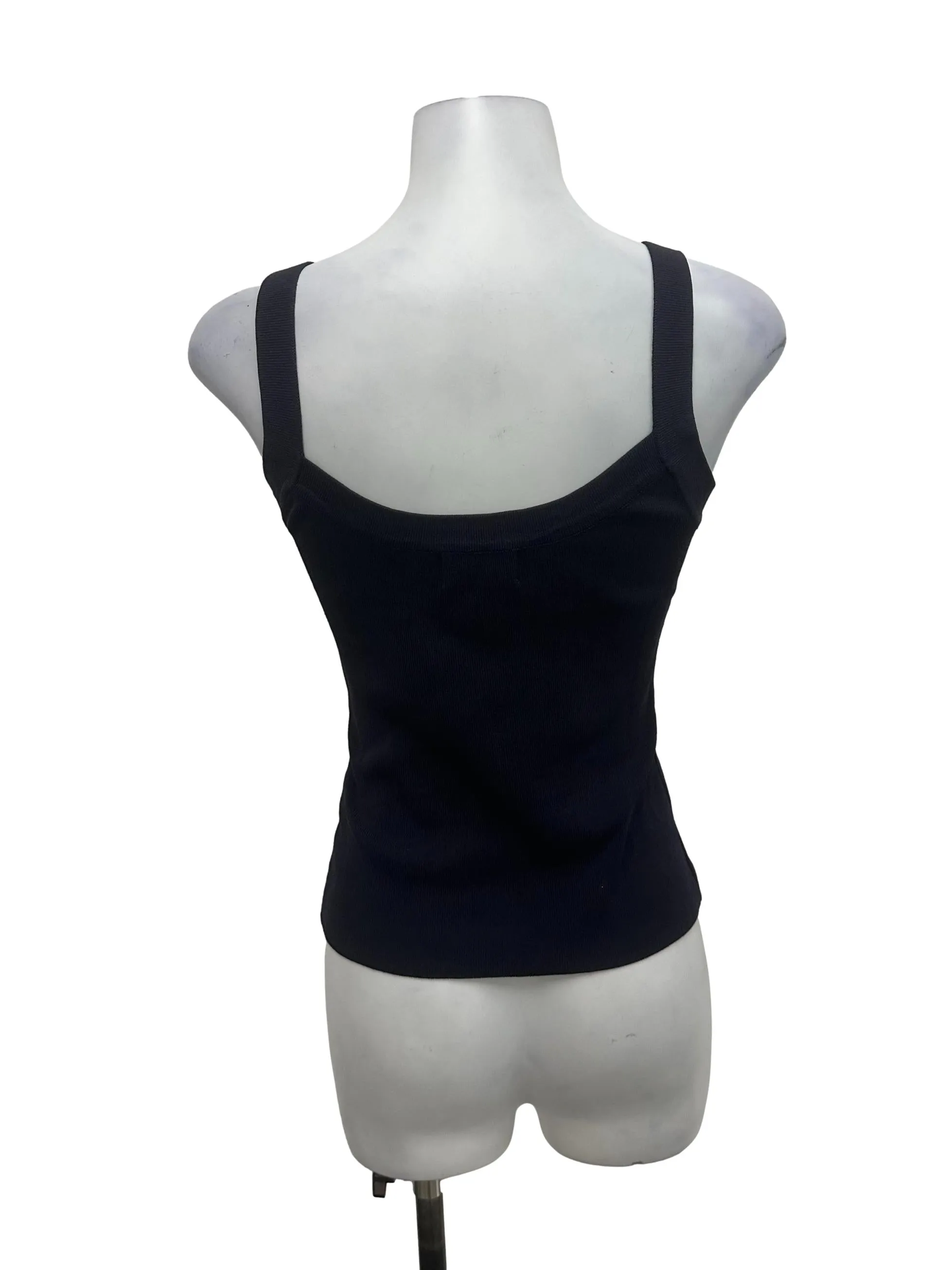 Navy Ribbed Tank Top OSN