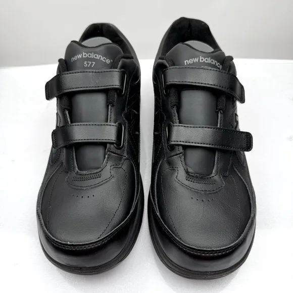 New Balance Sz 11.5W Men's 577 V1 Hook and Loop Walking Shoe MW577VK in Black