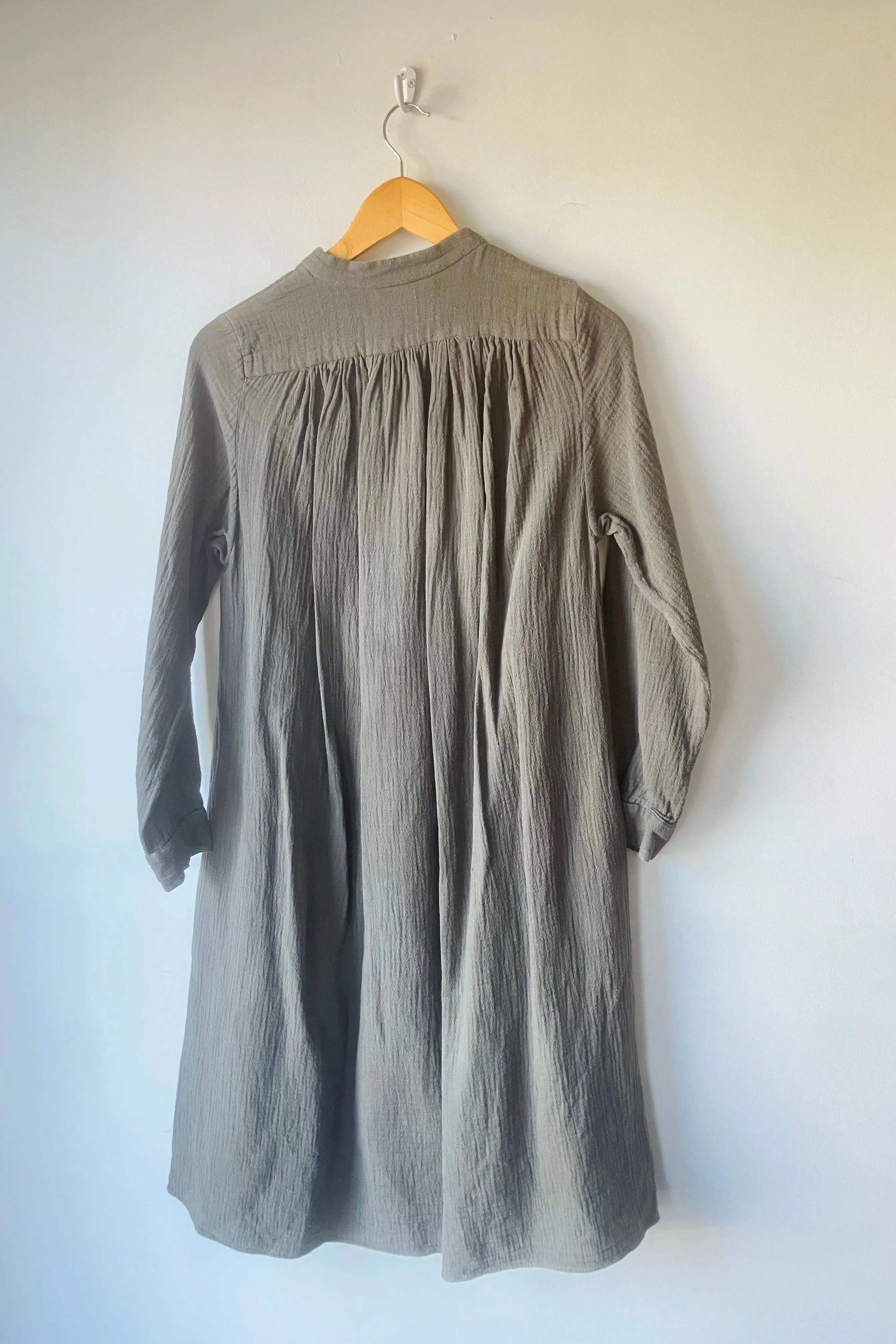 New High Mart Green Dress with Wooden Buttons