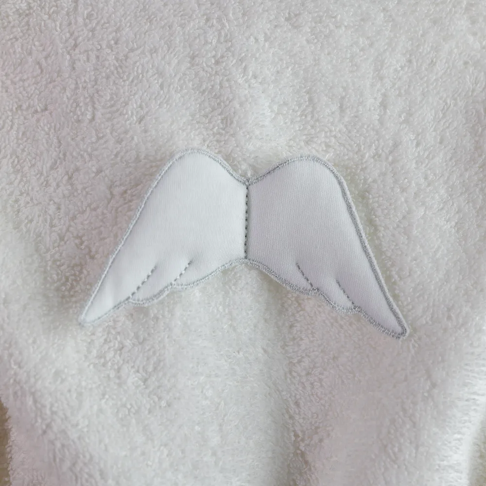 New In Baby Gi White Angel Wings Towelling Bathrobe