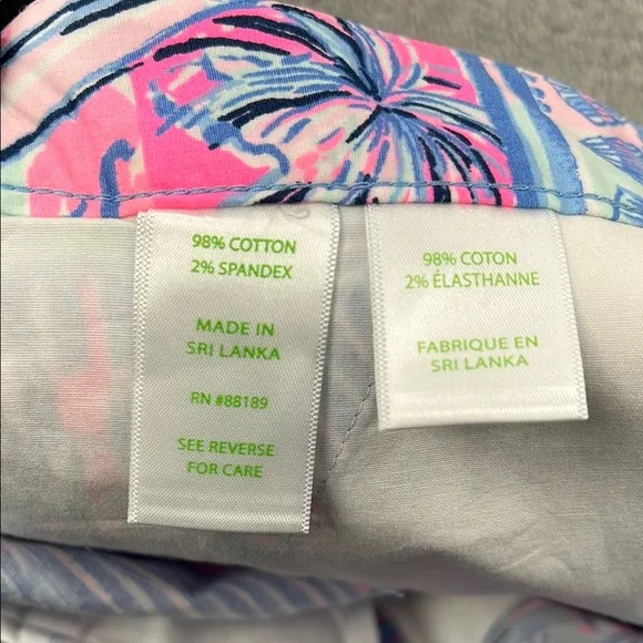 NEW Lilly Pulitzer 4 Adie Ruffle Pocket Stretch Women's Whisper Blue Shorts