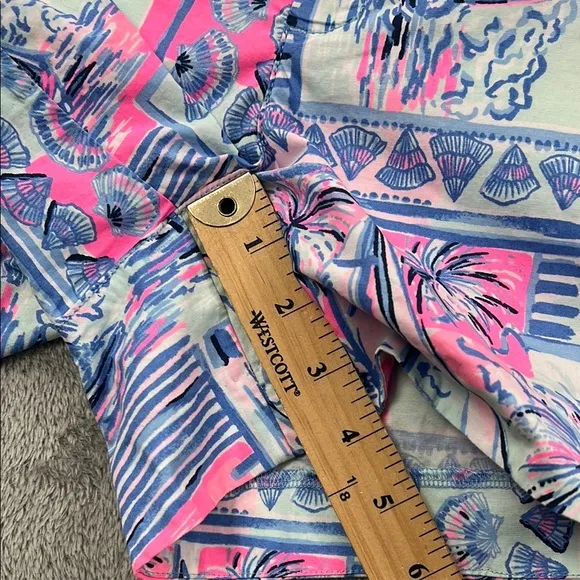 NEW Lilly Pulitzer 4 Adie Ruffle Pocket Stretch Women's Whisper Blue Shorts