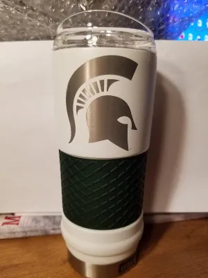NEW!! NCAA Michigan State Spartans 18oz "Draft" Insulated Tumbler - Rally Cry