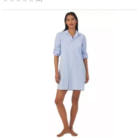 New w Tag: Lauren Ralph Lauren All Cotton Long Sleeve Sleep Shirt. Size Large