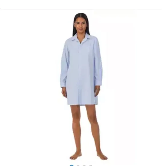 New w Tag: Lauren Ralph Lauren All Cotton Long Sleeve Sleep Shirt. Size Large