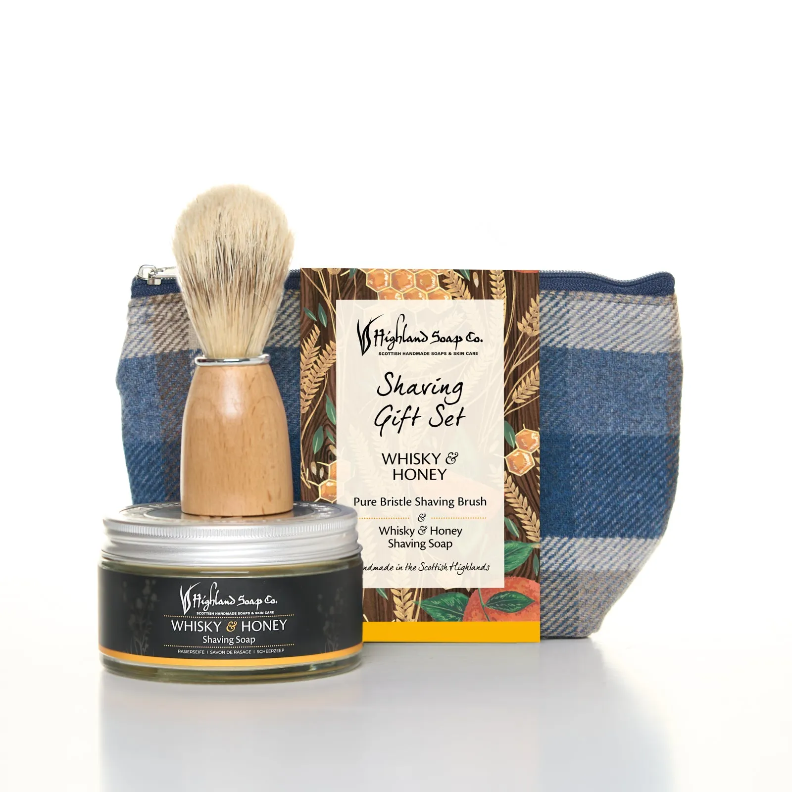 NEW! Whisky & Honey Wash Bag & Shaving Set