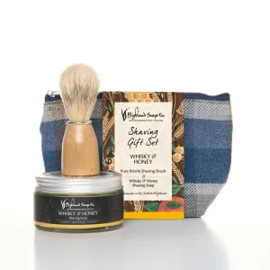 NEW! Whisky & Honey Wash Bag & Shaving Set