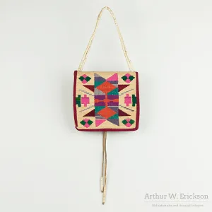 Nez Perce Cornhusk Belt Pouch made by Hattie Hall