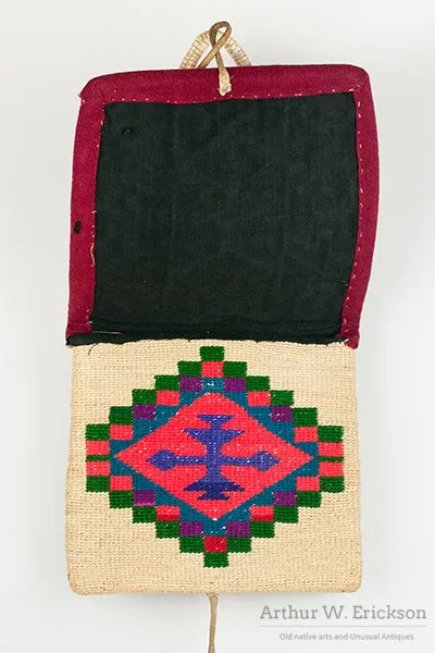 Nez Perce Cornhusk Belt Pouch made by Hattie Hall