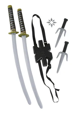 Ninja Double Sword Set  Costume Accessories