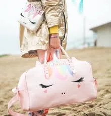 Nordstrom's Item! OMG Accessories Miss Bella Kitty Rainbow Crown Duffel Bag - Retails $60US 