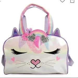 Nordstrom's Item! OMG Accessories Miss Bella Kitty Rainbow Crown Duffel Bag - Retails $60US 