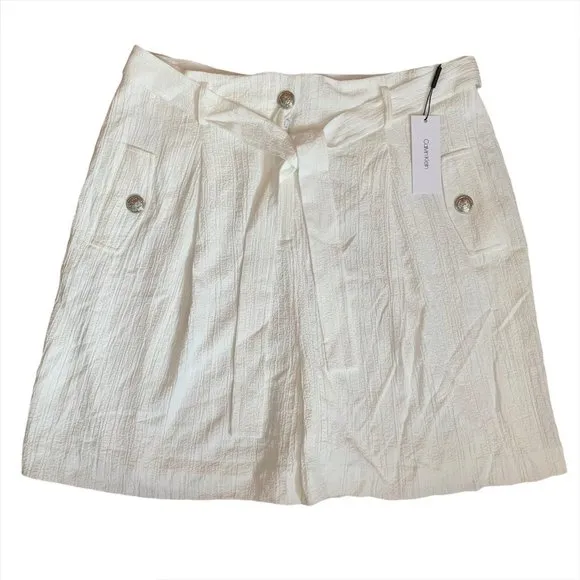 NWT -Calvin Klein Paperbag Waist Short (Size: 14)