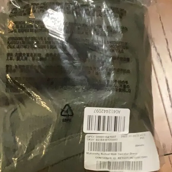 NWT Gap maternity belt dress size large new in packaging ready to ship out
