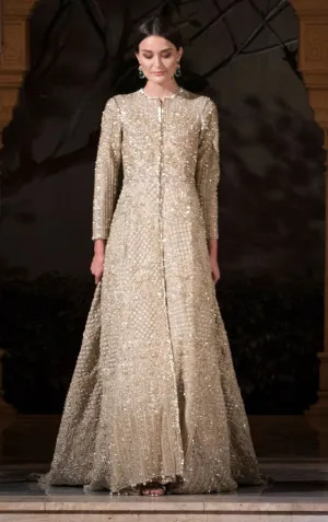 Offwhite Color Designer Jacket Lehenga