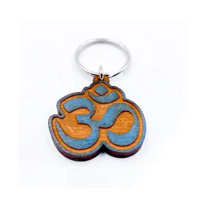 OM SYMBOL WOODEN KEY CHAIN