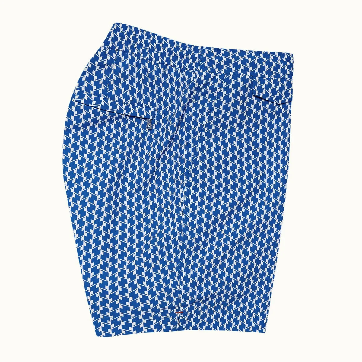 Orlebar Brown - Standard Castell Swim Shorts in Blue/White