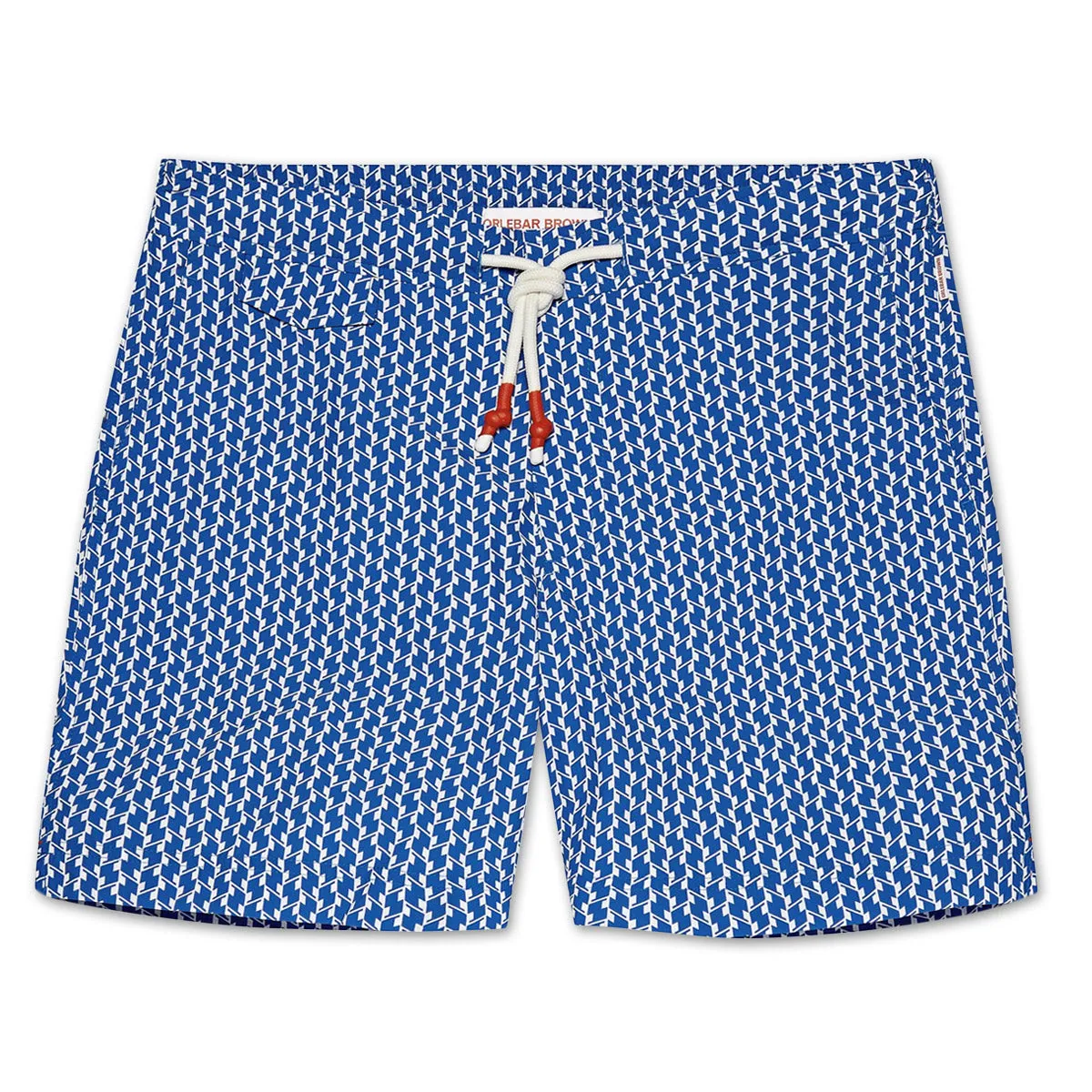 Orlebar Brown - Standard Castell Swim Shorts in Blue/White