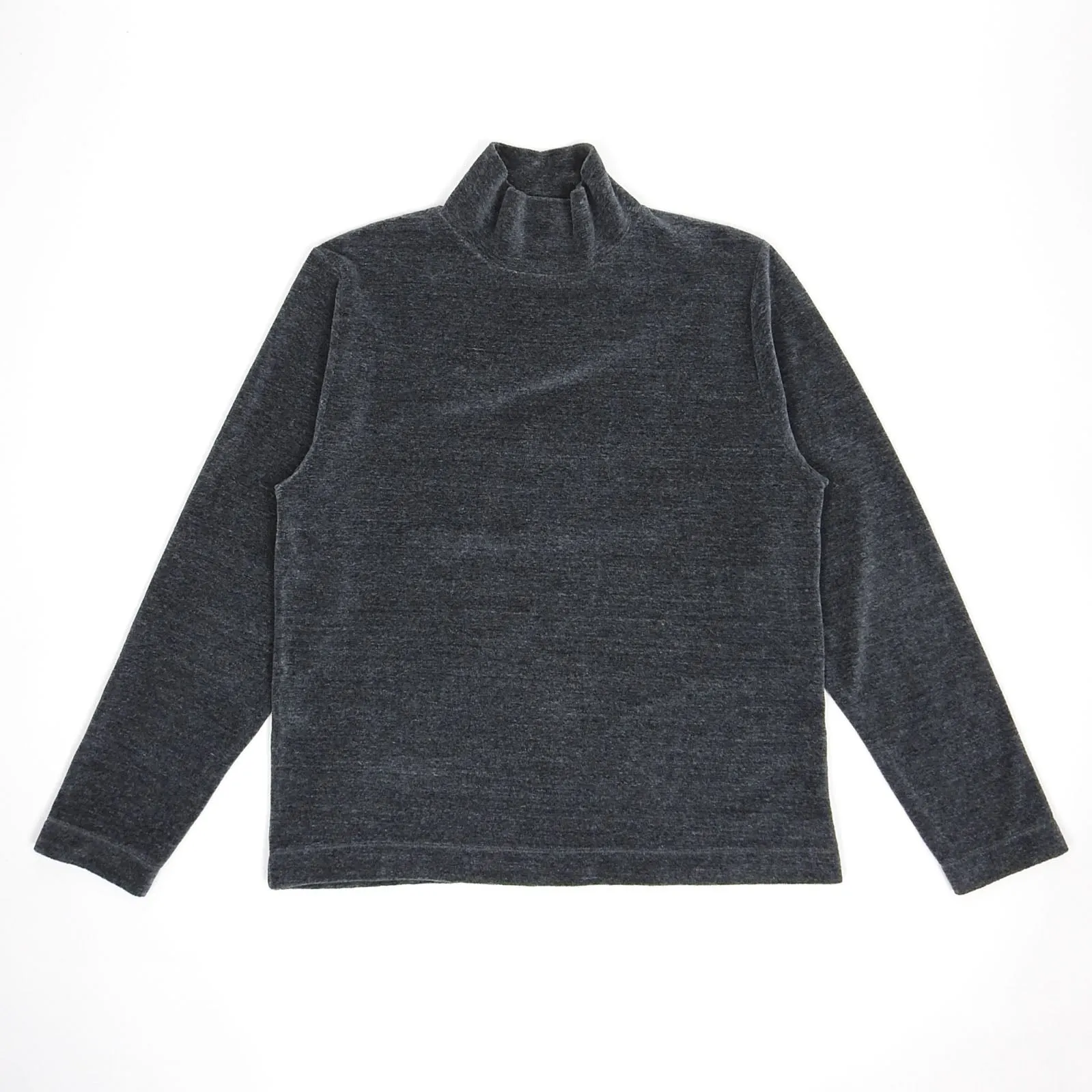 Our Legacy Grey Melange Velour Turtleneck Size 46