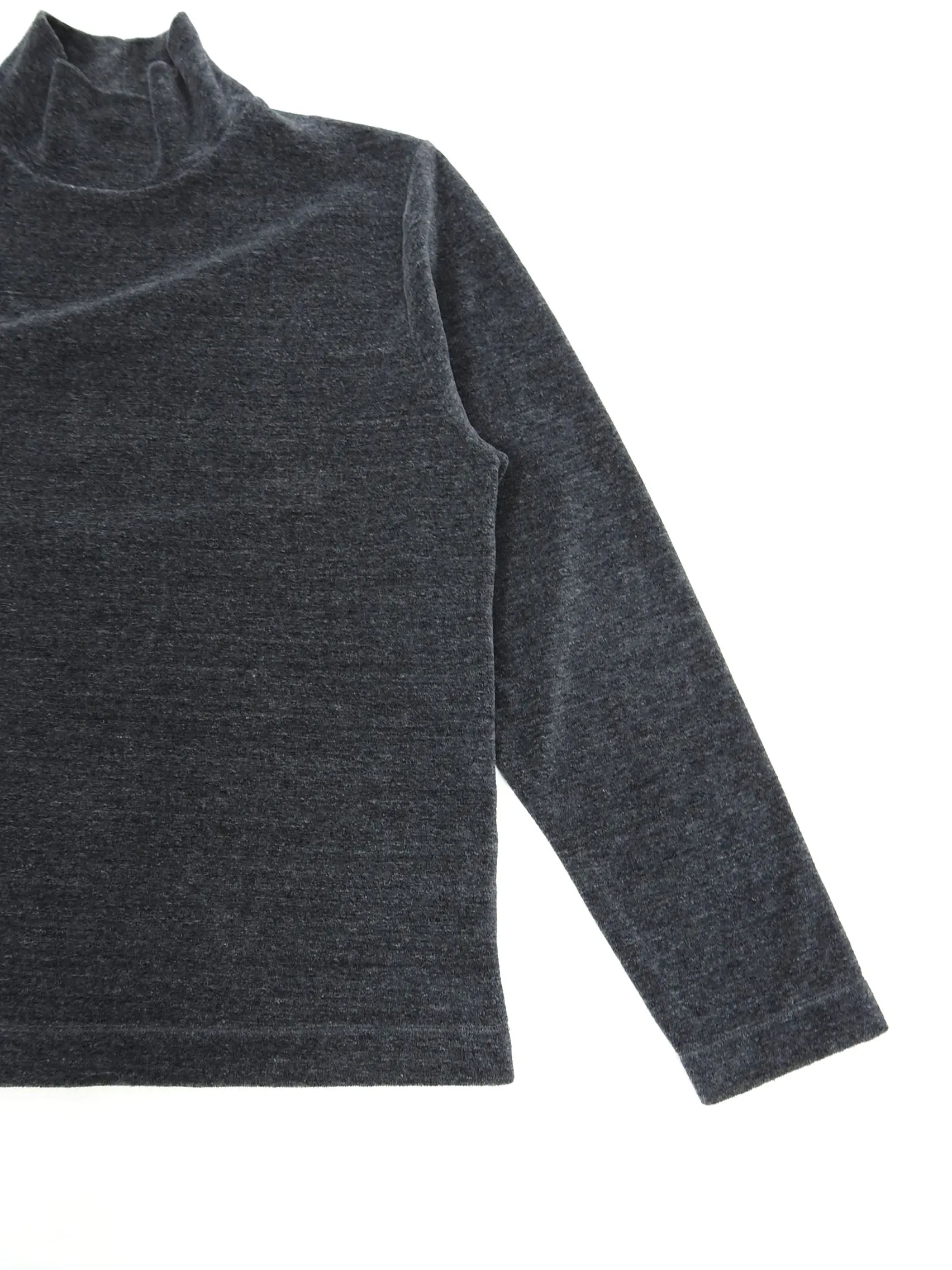 Our Legacy Grey Melange Velour Turtleneck Size 46