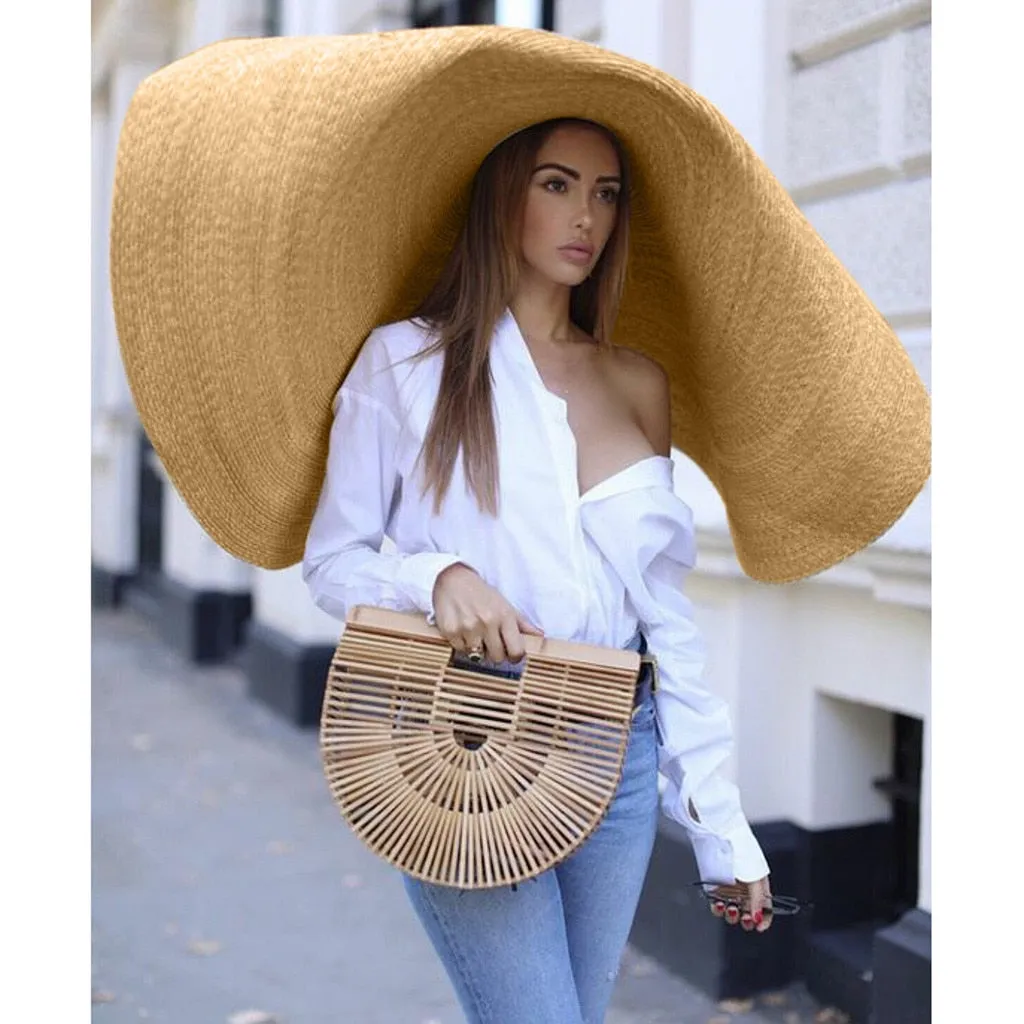 Oversized Straw Beach Hat