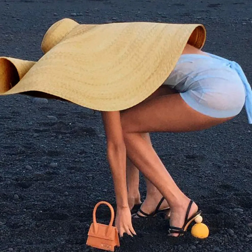 Oversized Straw Beach Hat