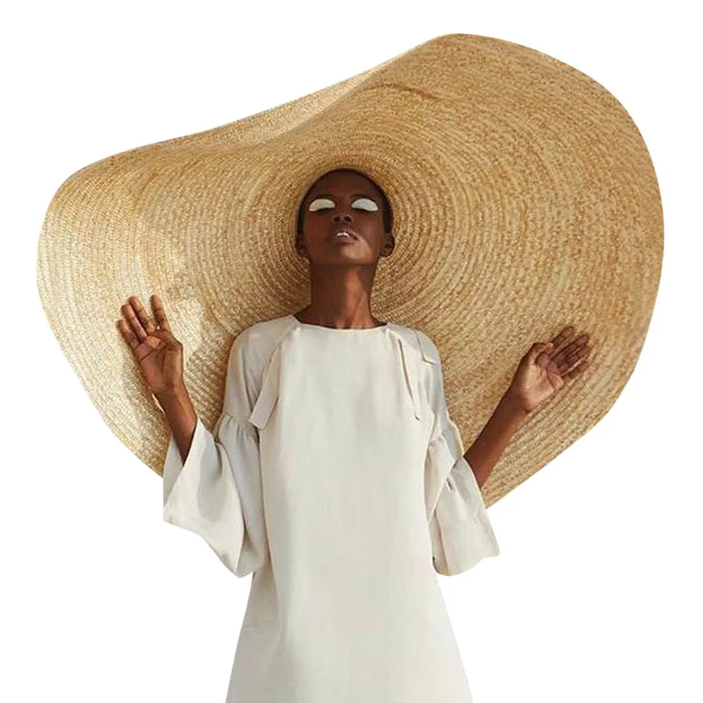 Oversized Straw Beach Hat