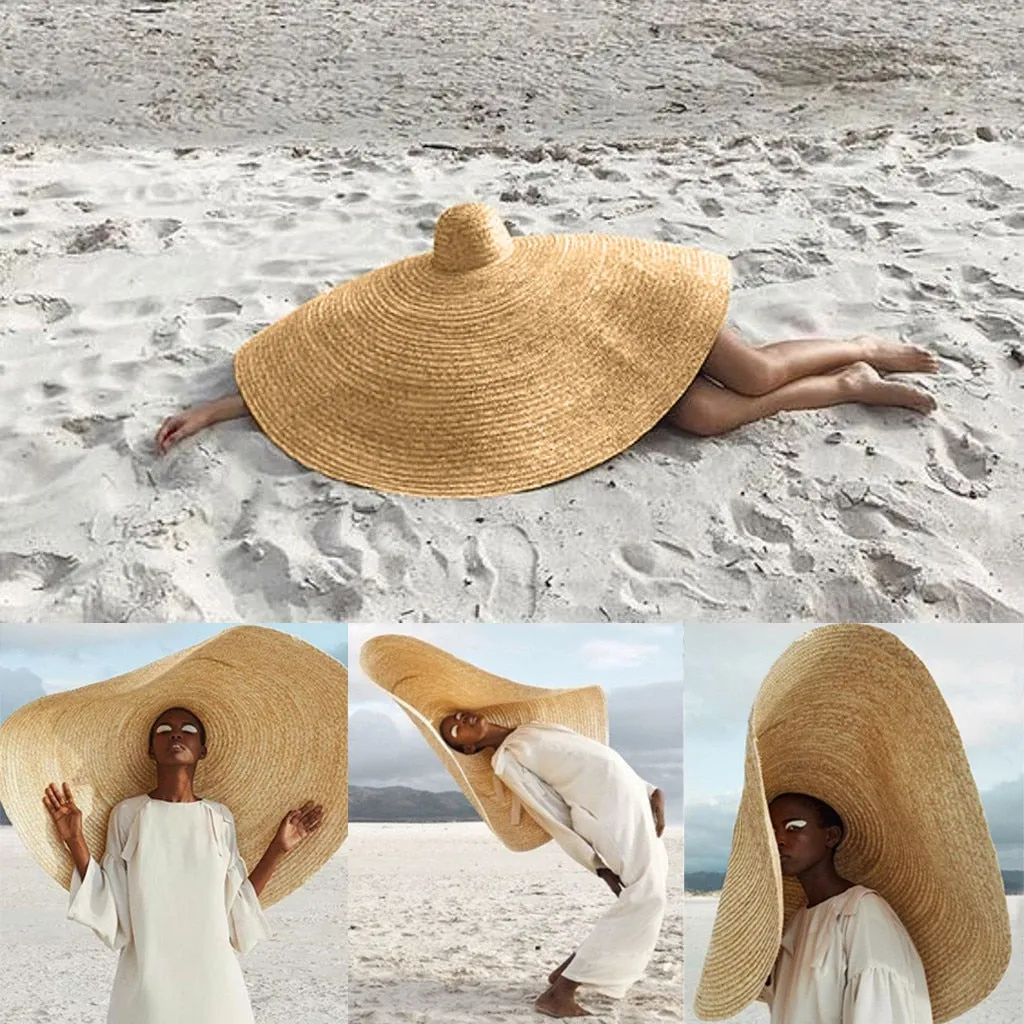 Oversized Straw Beach Hat