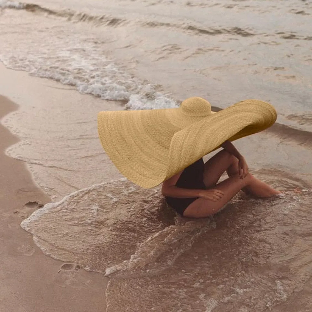 Oversized Straw Beach Hat