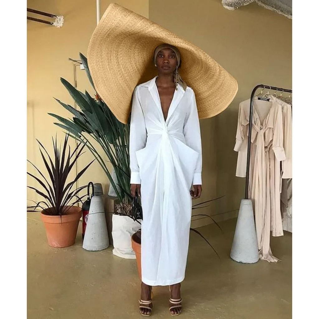 Oversized Straw Beach Hat
