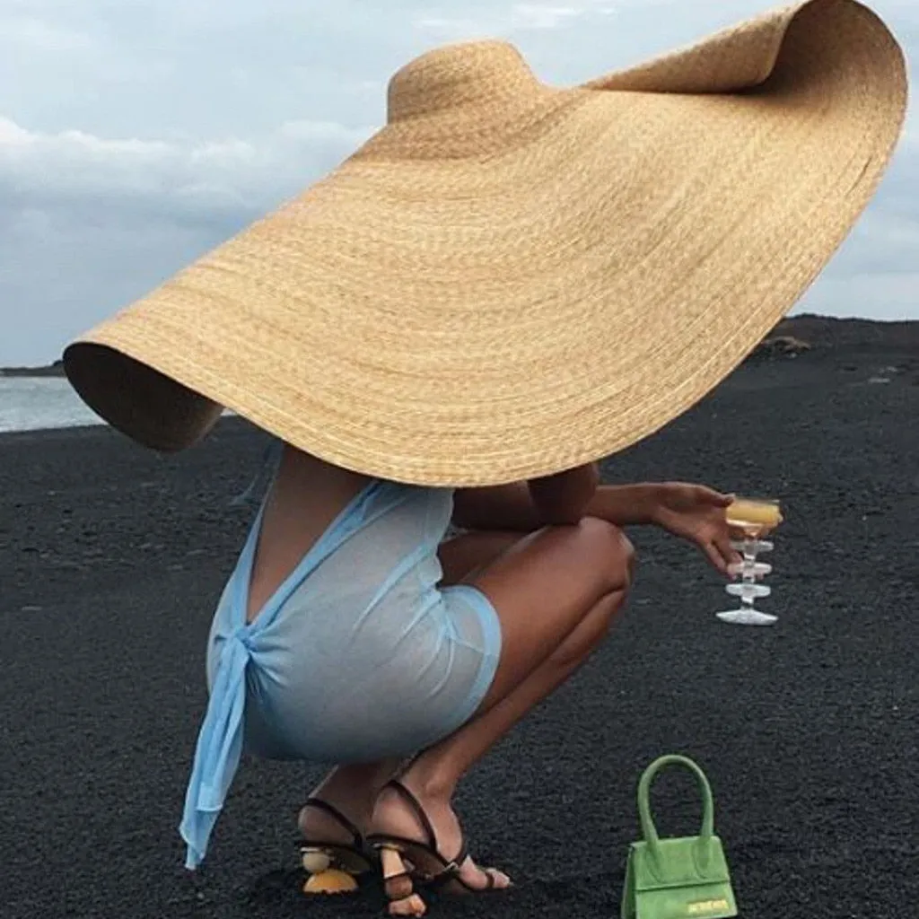Oversized Straw Beach Hat