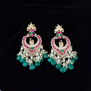 Pachi Kundan Chandbalis With Hard Gold Plating