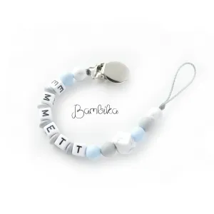 Pacifier Clip | Personalized | Emmett blue