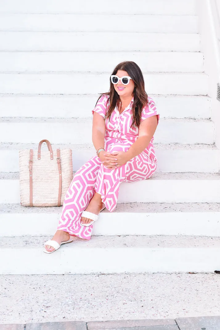 Palmer Jumpsuit in Pink