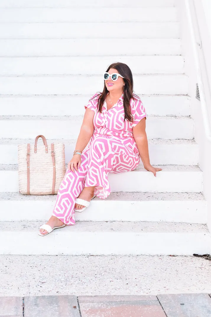 Palmer Jumpsuit in Pink
